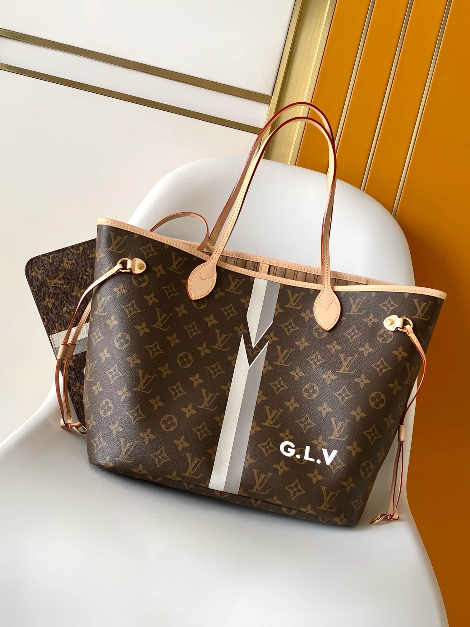 Louis Vuitton Neverfull MM Mon Monogram Beige canvas P01926 High