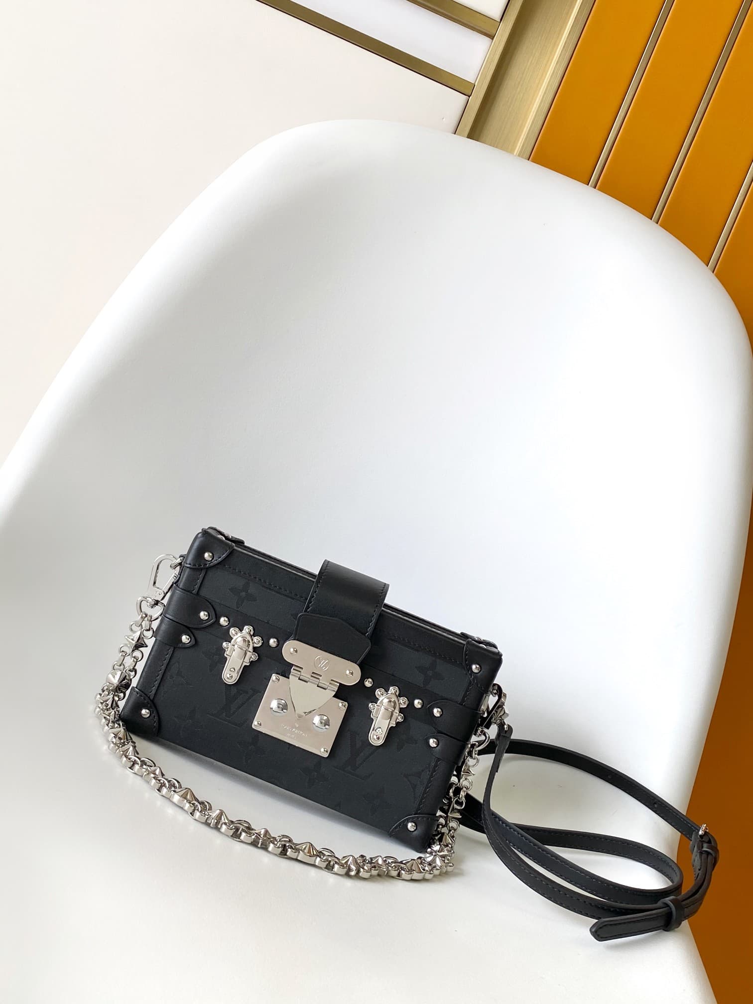 Louis Vuitton Petite Malle Black Calfskin M11324 High