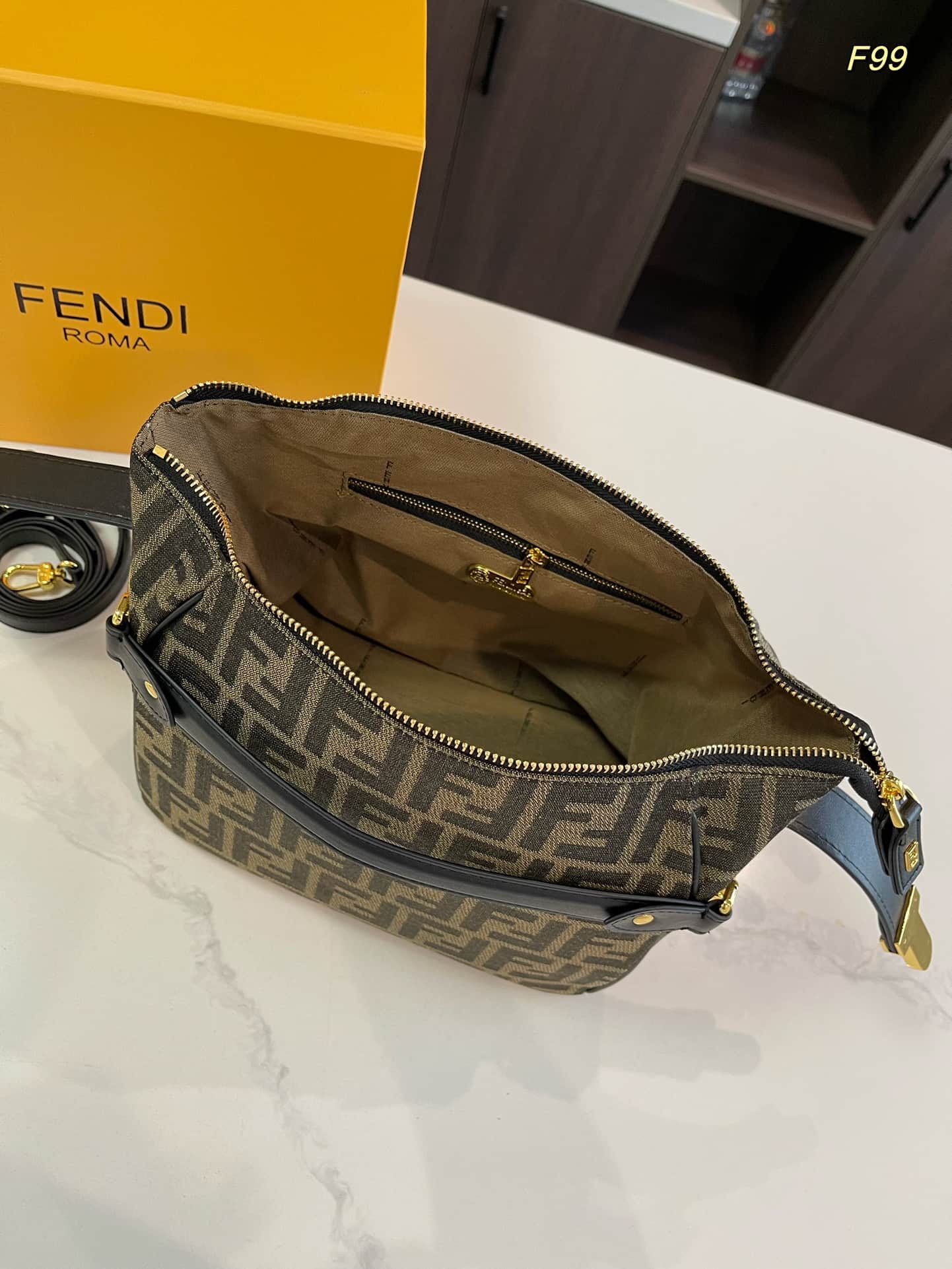 Fendi Zucca Small Shoulder Bag