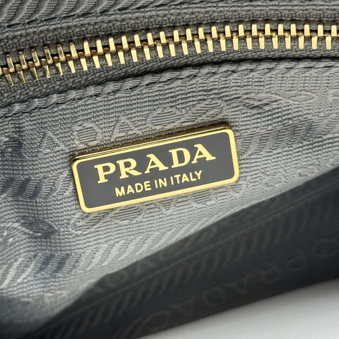 Prada Bonnie leather mini handbag Calfskin leather 1BA486 Grey High