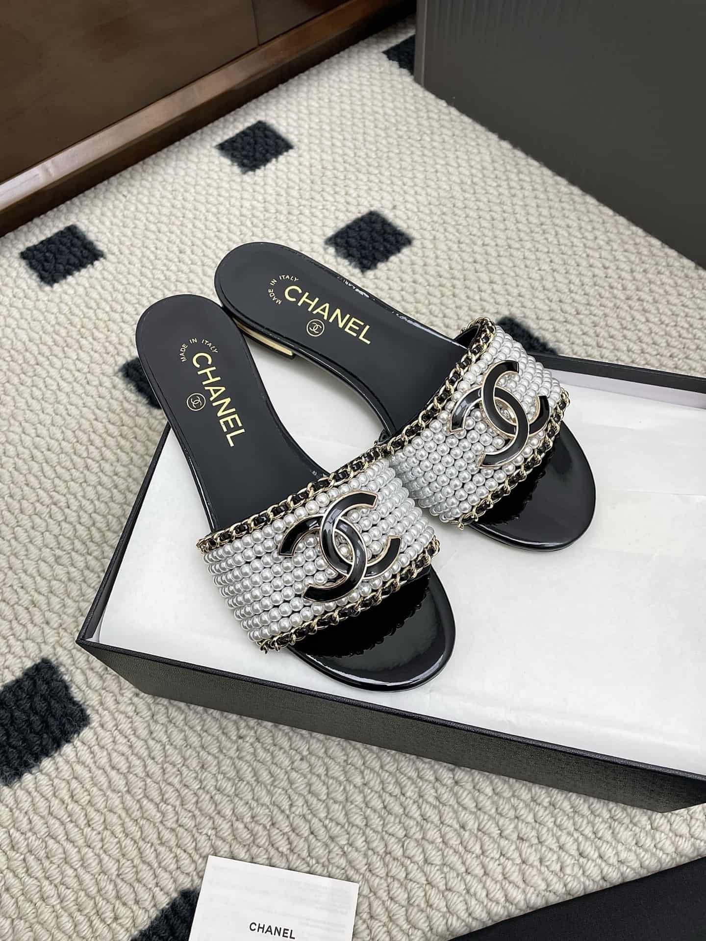 Chanel Dupe Knit Slipper Sandal shoes Women