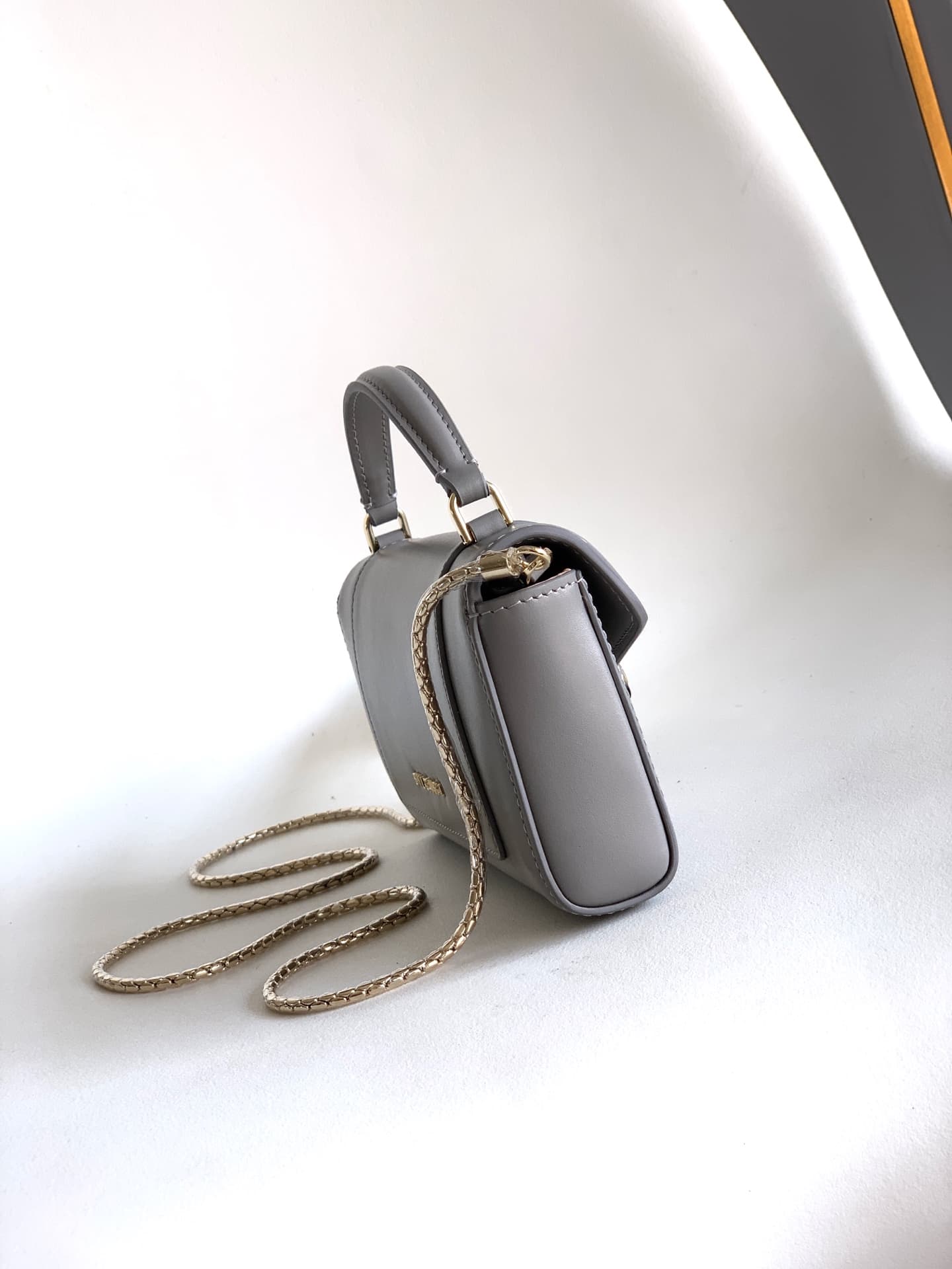 Bvlgari Serpenti Forever shoulder bag in gray calf leather high