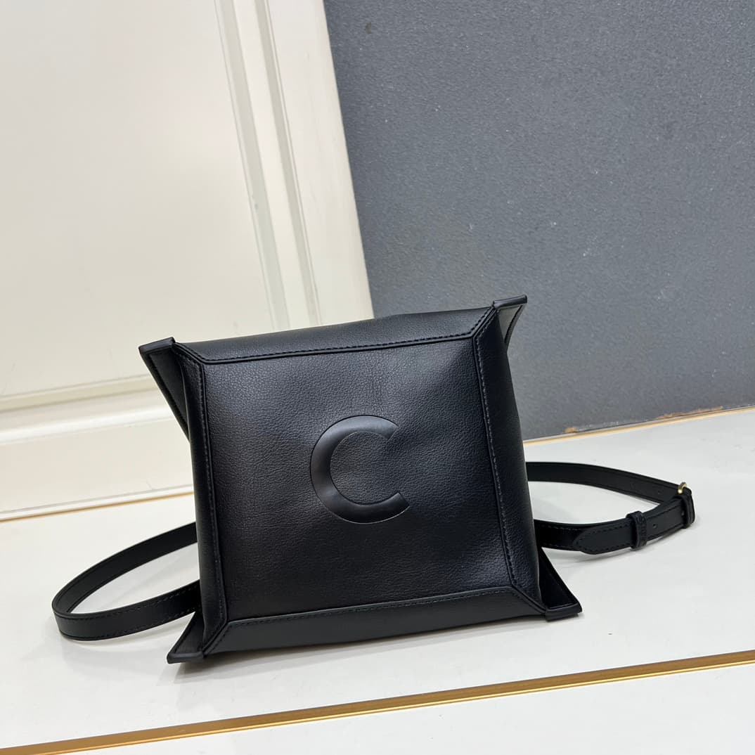 Celine SMALL CUBE BAG IN SUPPLE CALFSKIN Black
