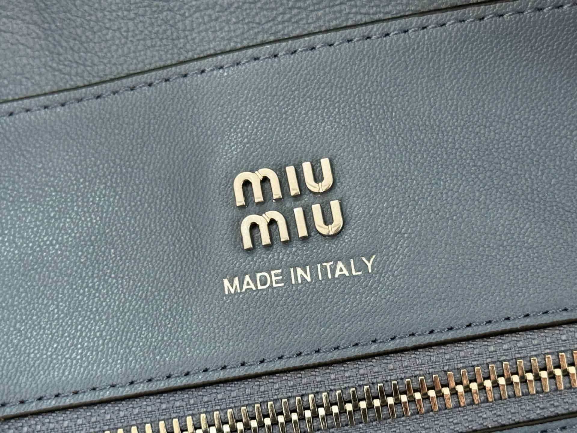 Miu Miu Vivant nappa leather bag Dark Blue 5BB196 TOP