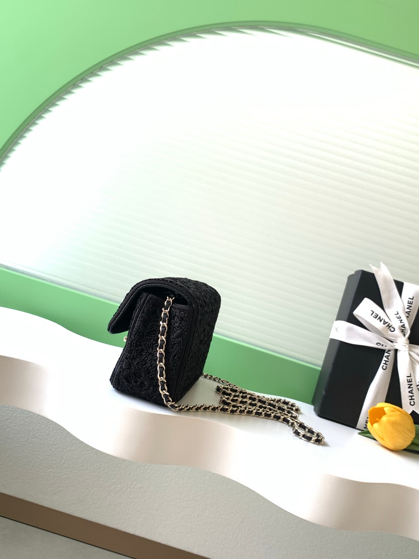 Chanel Small Flap Bag & Gold-Tone Metal Black AS4561 A