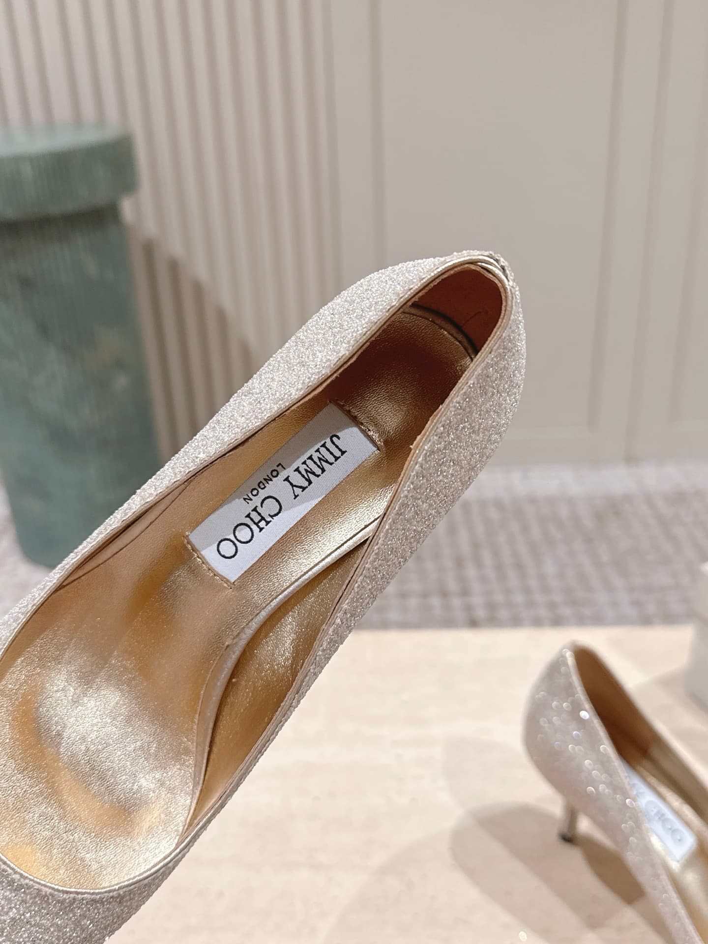 Jimmy Choo Glitter Glitter Accents Pumps