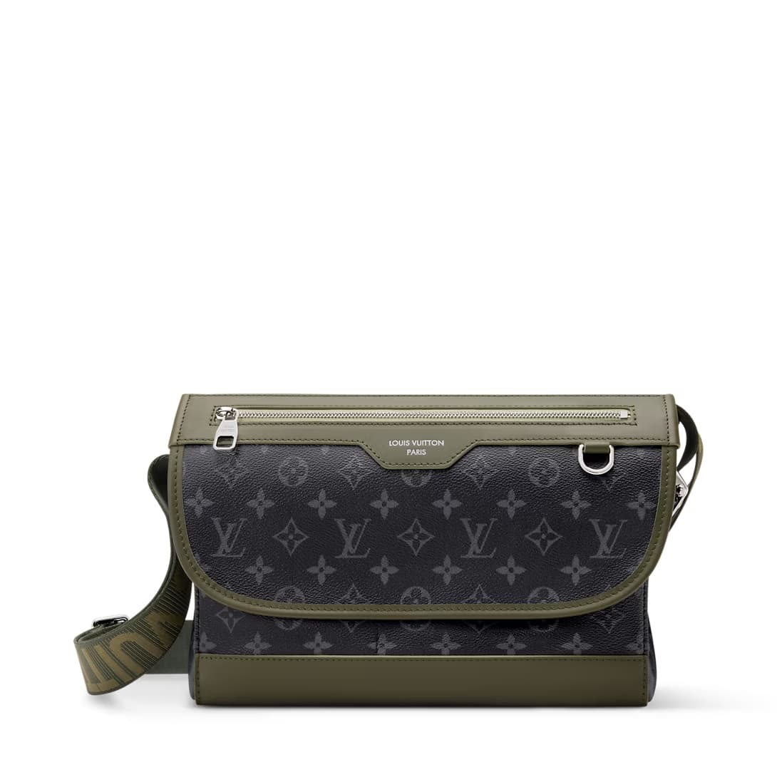 Louis Vuitton Courrier Messenger Khaki Green Monogram Eclipse coated canvas M28629 TOP