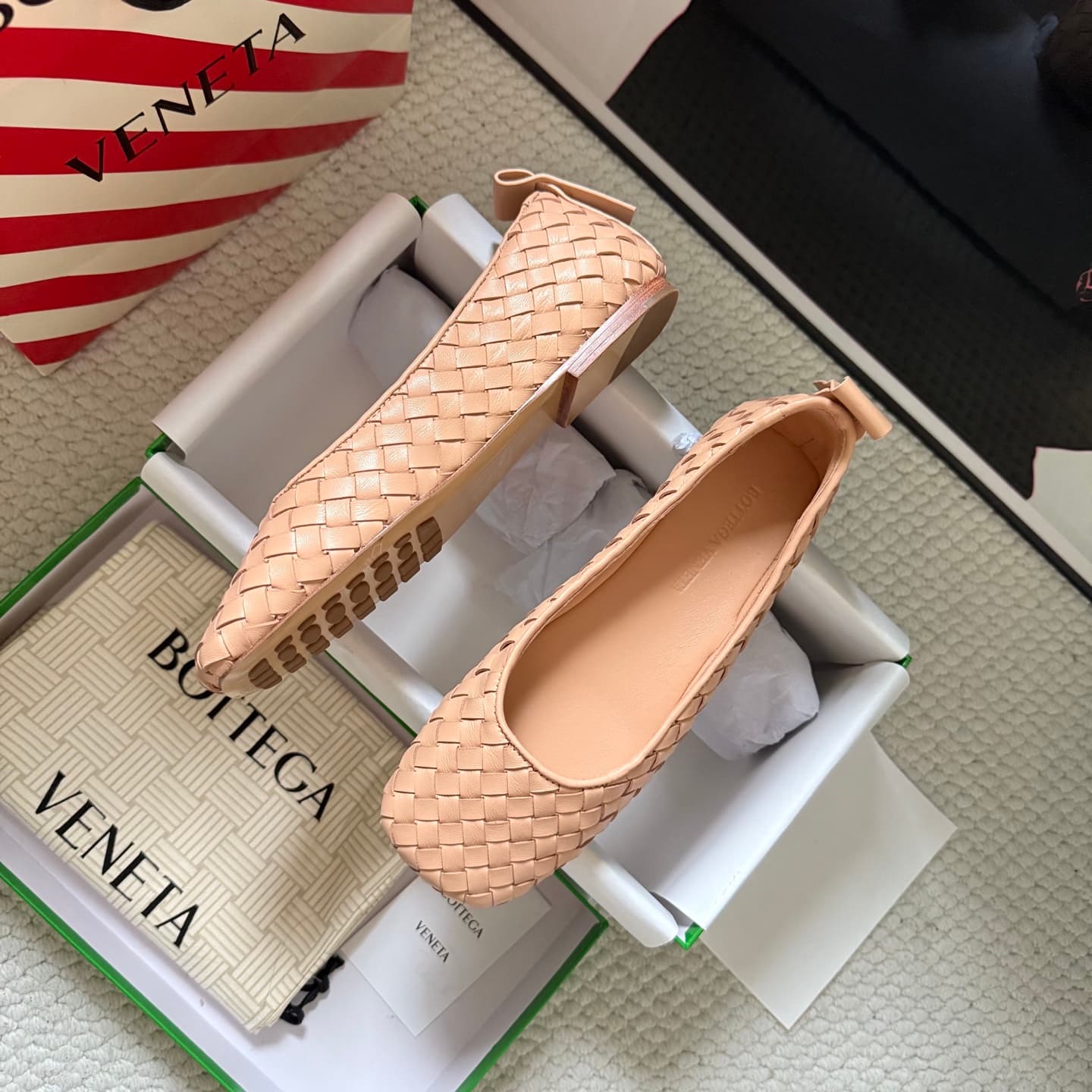 Bottega Veneta Women's Charlotte Ballerina in Woven Leather