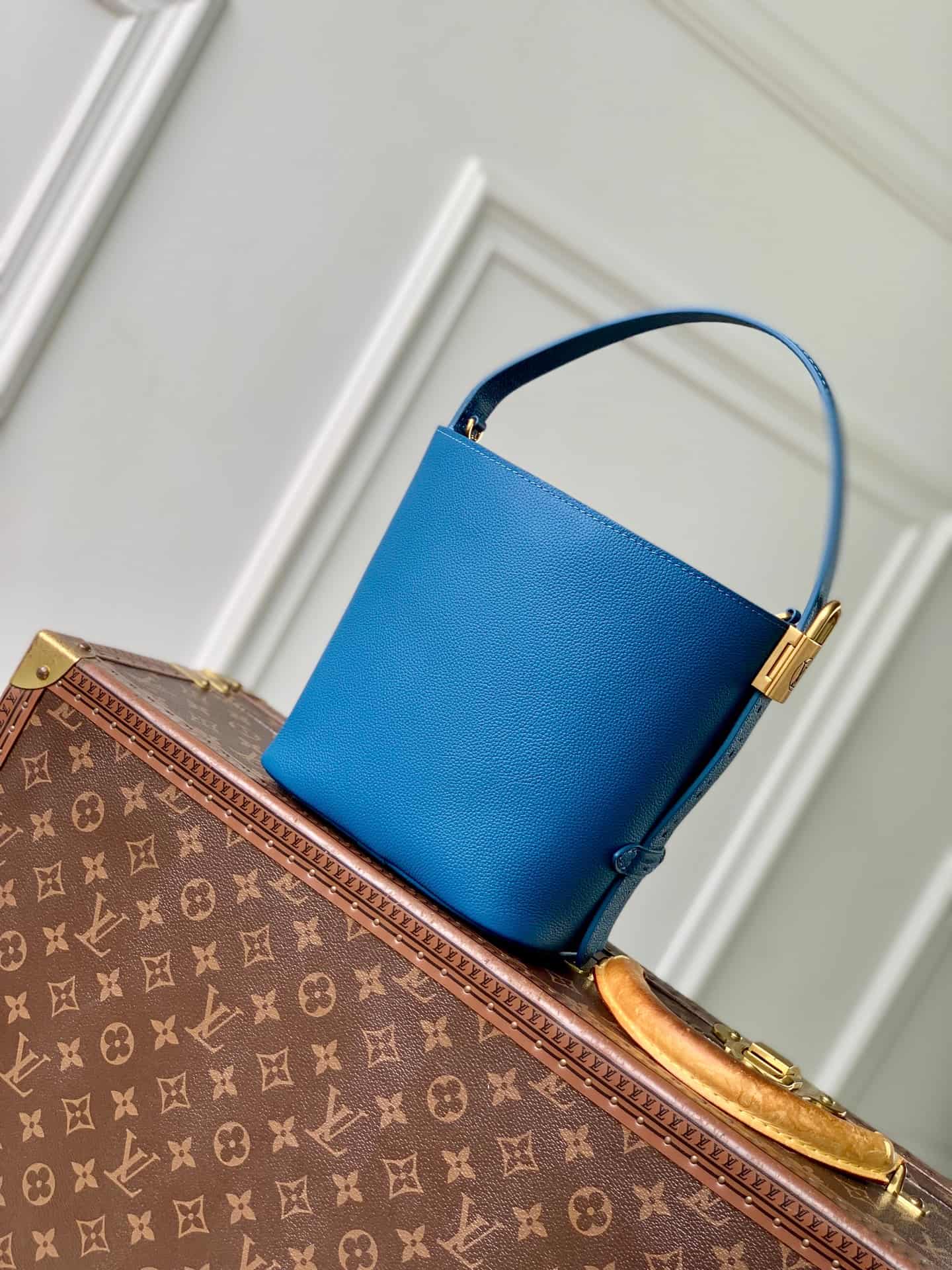 Louis Vuitton Lowkey All-in BB Blue Calfskin Leather M25543 High