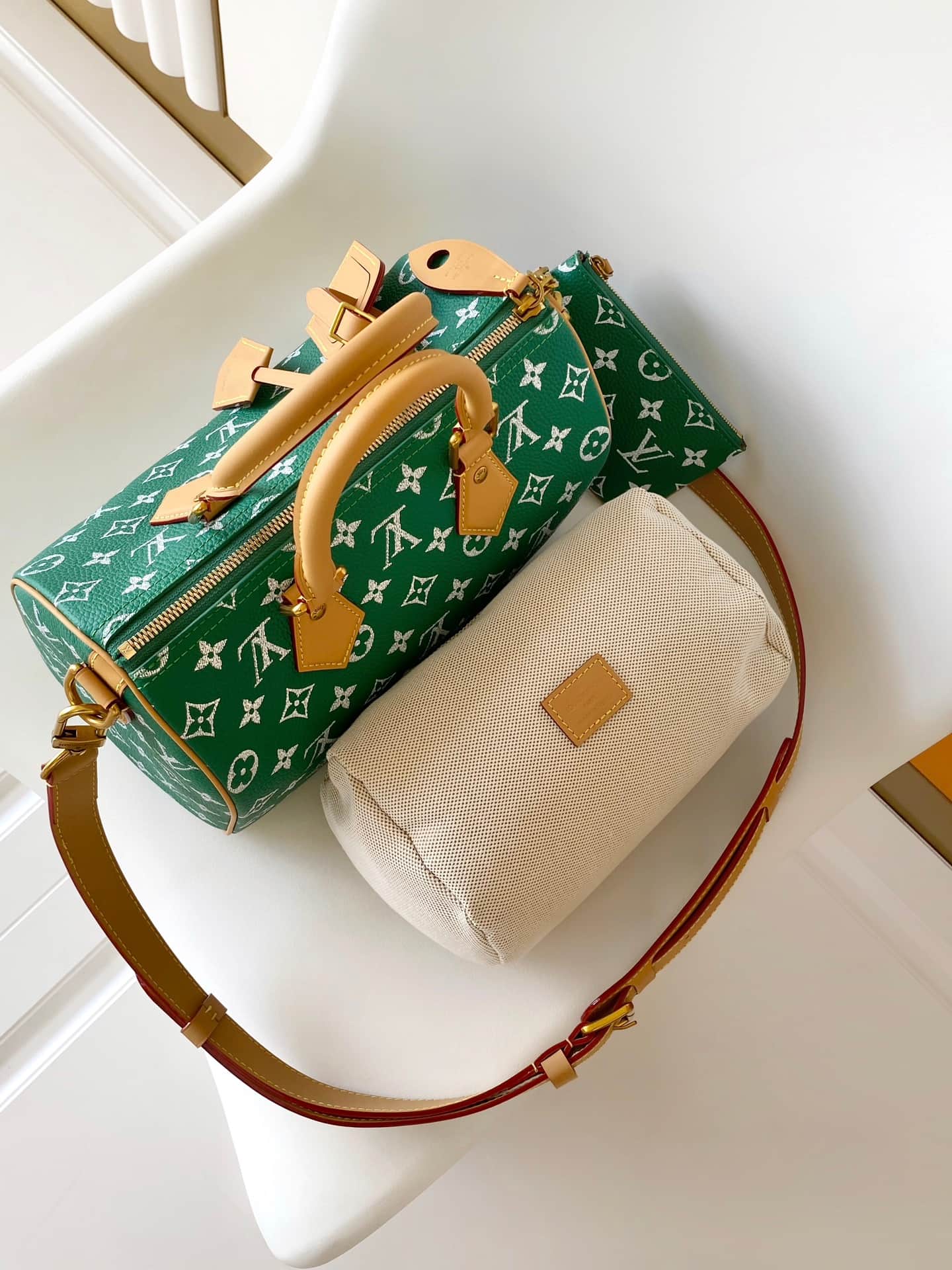 Louis Vuitton Speedy P9 Bandoulière 25 Green Soft calfskin M24423 High
