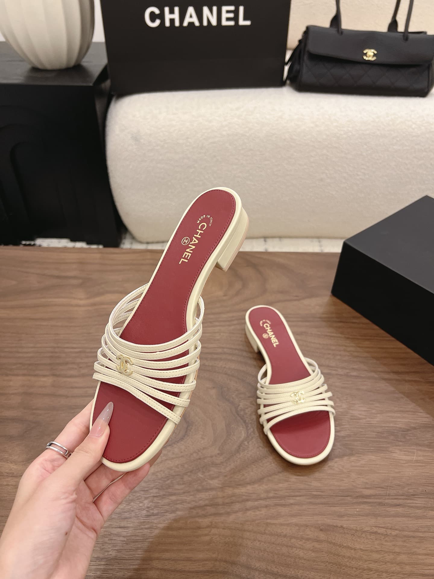 Chanel Heeled Sandal Shoes Women