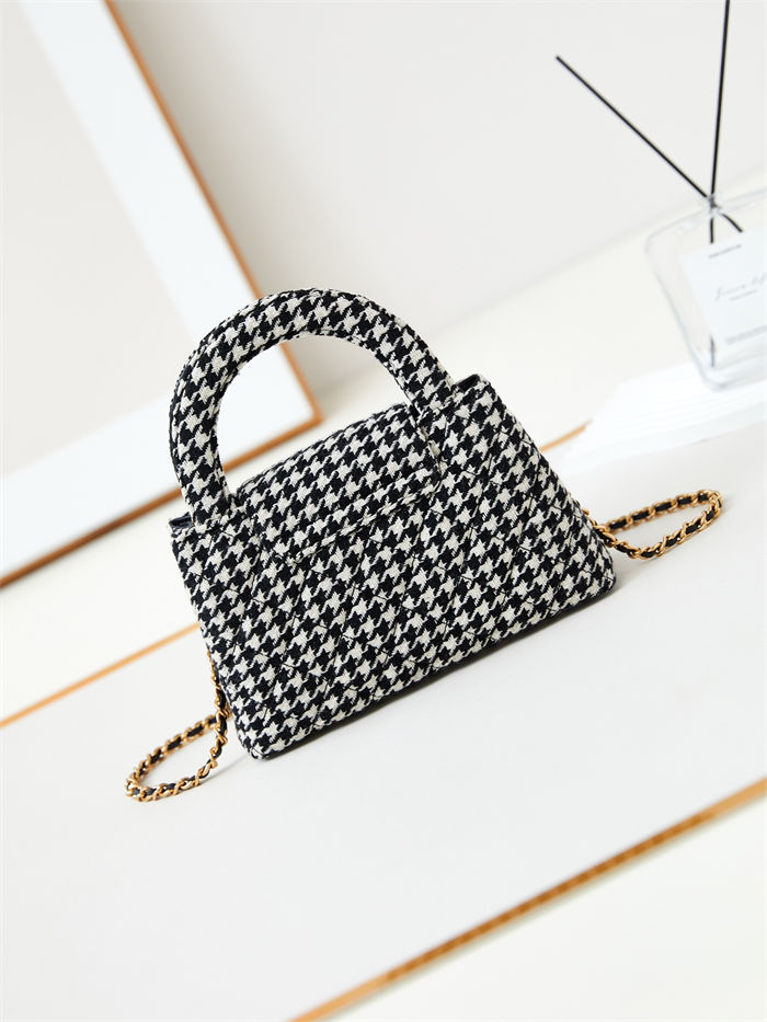 Chanel MINI SHOPPING BAG AS4416 Tweed & Gold-Tone Metal A