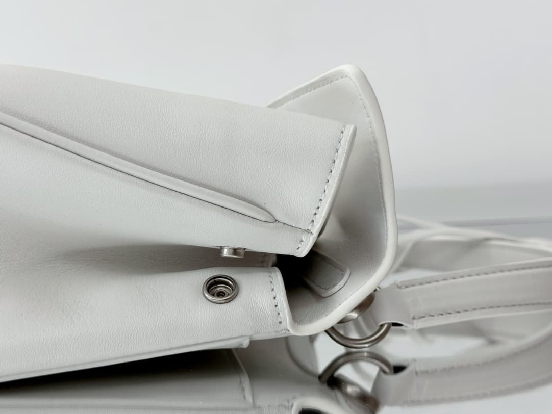 Balenciaga Rodeo Mini Bag in White Leather With Silver-Tone Metal TOP