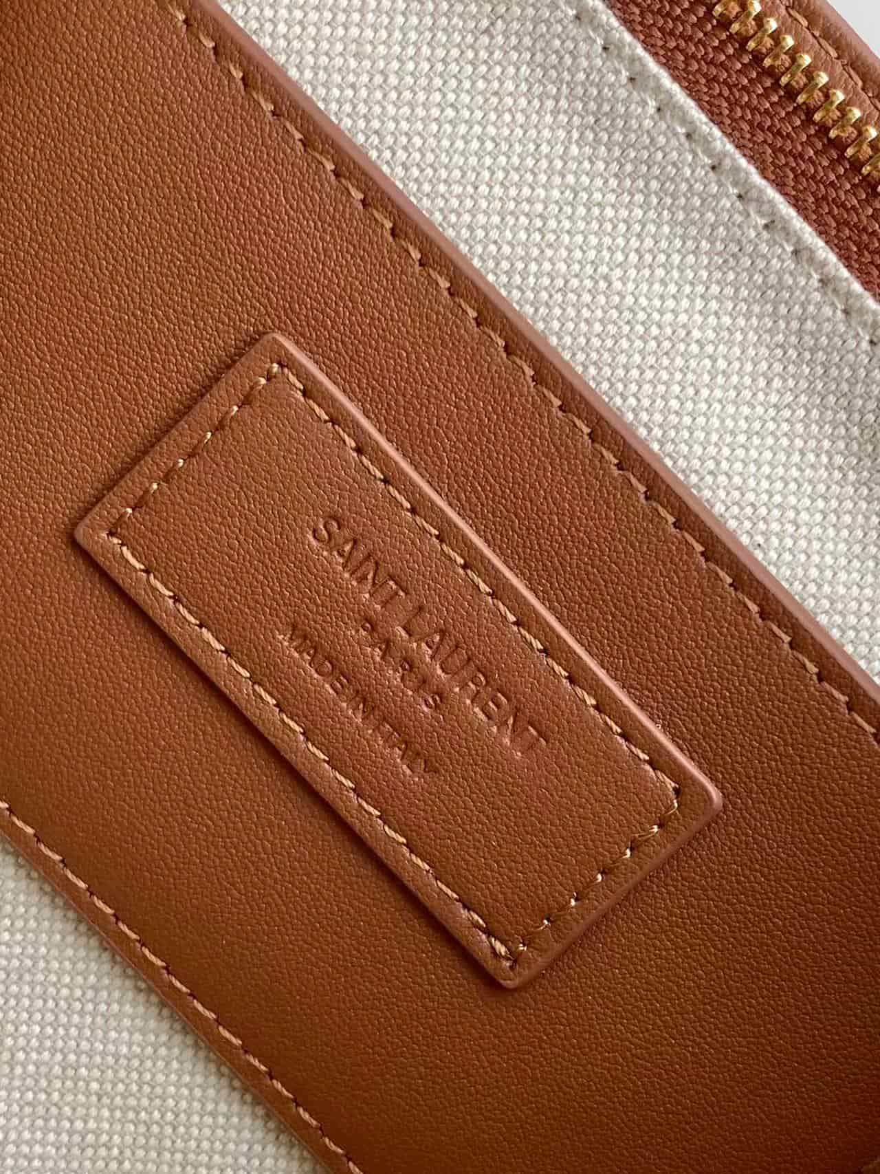 Saint Laurent ICARE medium in wood beads LIGHT WOOD AND BRICK 862071 High