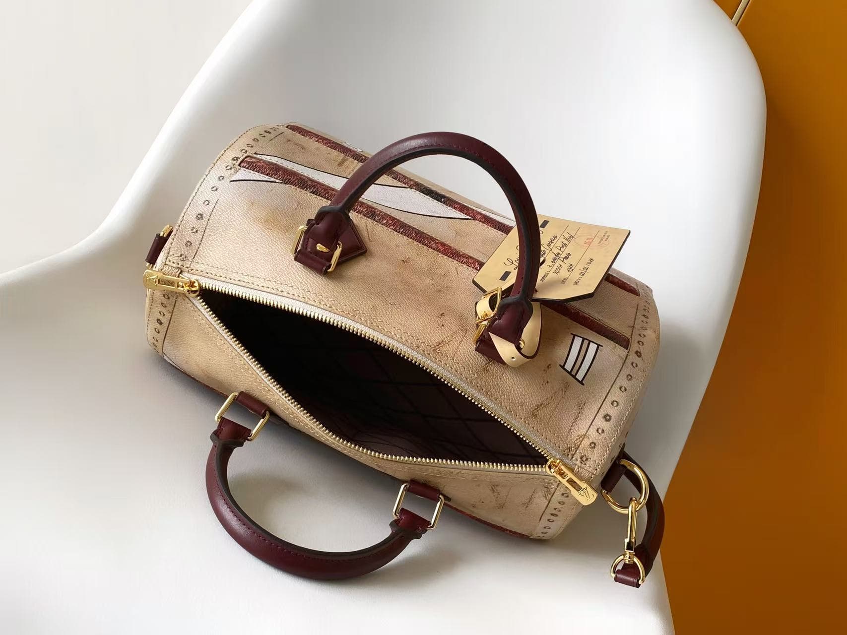 Louis Vuitton Speedy Soft 30 Beige Coated canvas M28149 High
