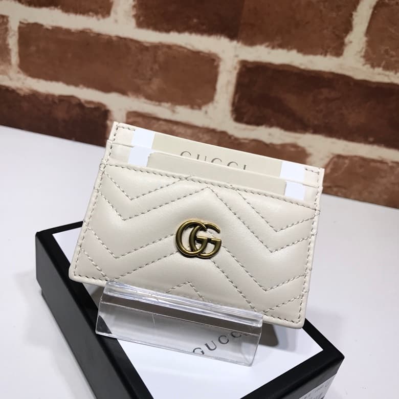 Gucci GG Marmont card case White 443127 High