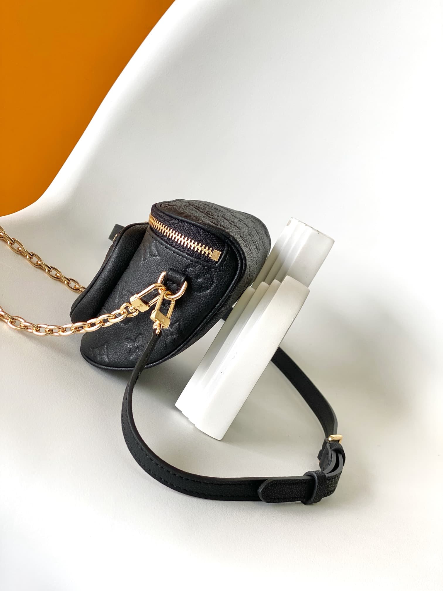 Louis Vuitton Mini Bumbag Black Monogram Empreinte Leather M46917 High