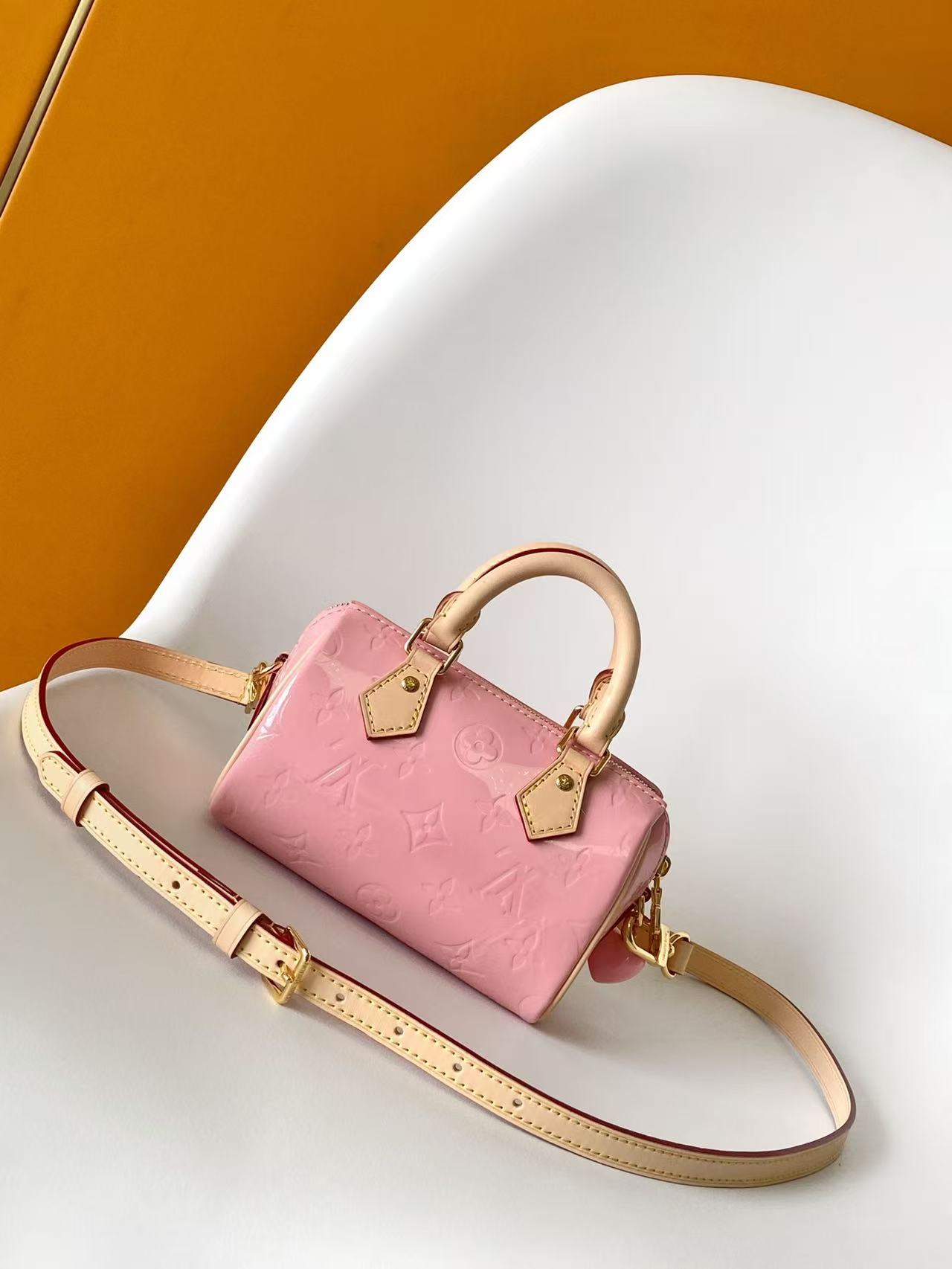 Louis Vuitton Nano Speedy Bag Monogram Vernis Calfskin High
