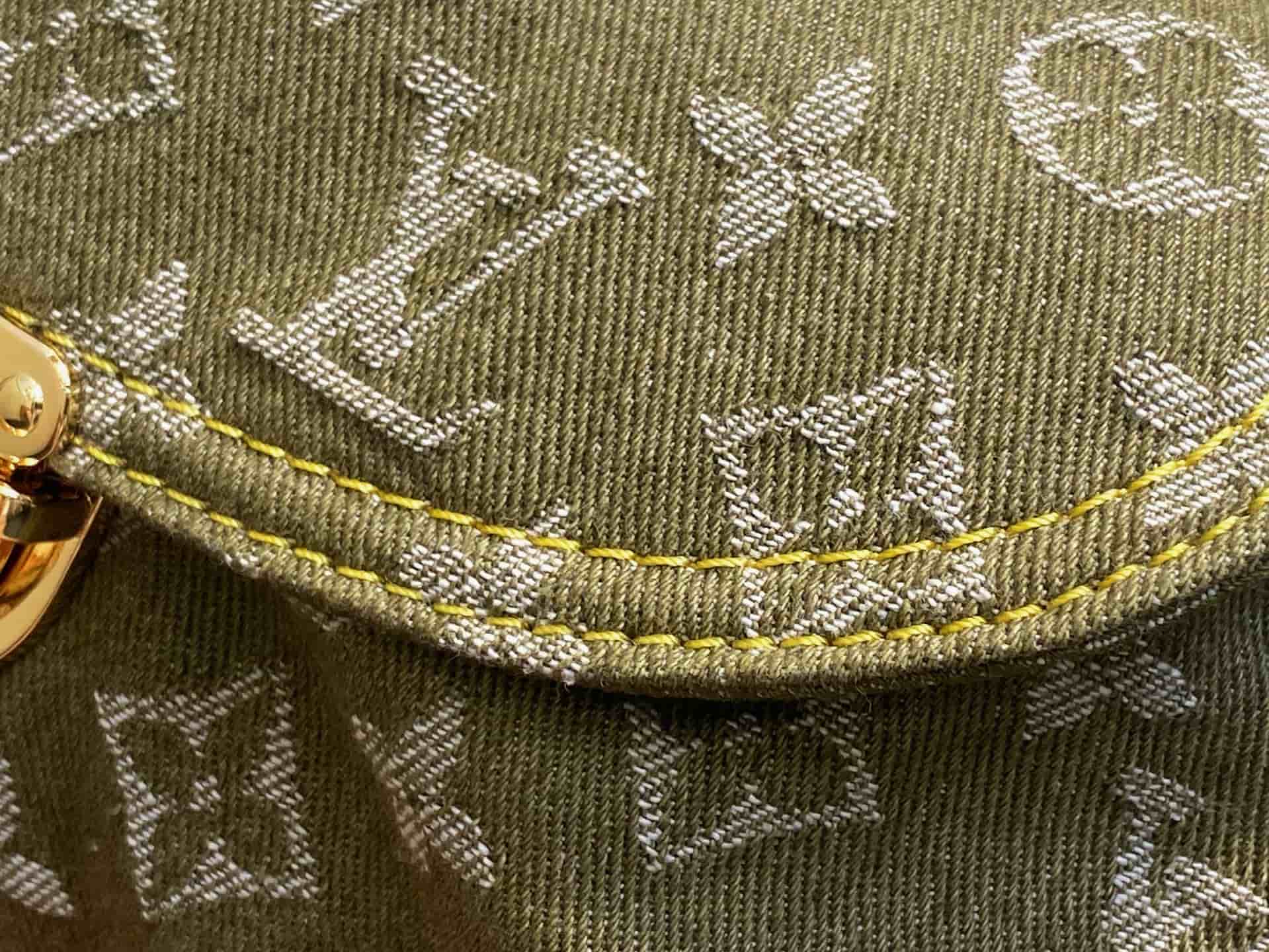 Louis Vuitton Monogram Khaki Denim Mini Pleaty Bag M95217 High