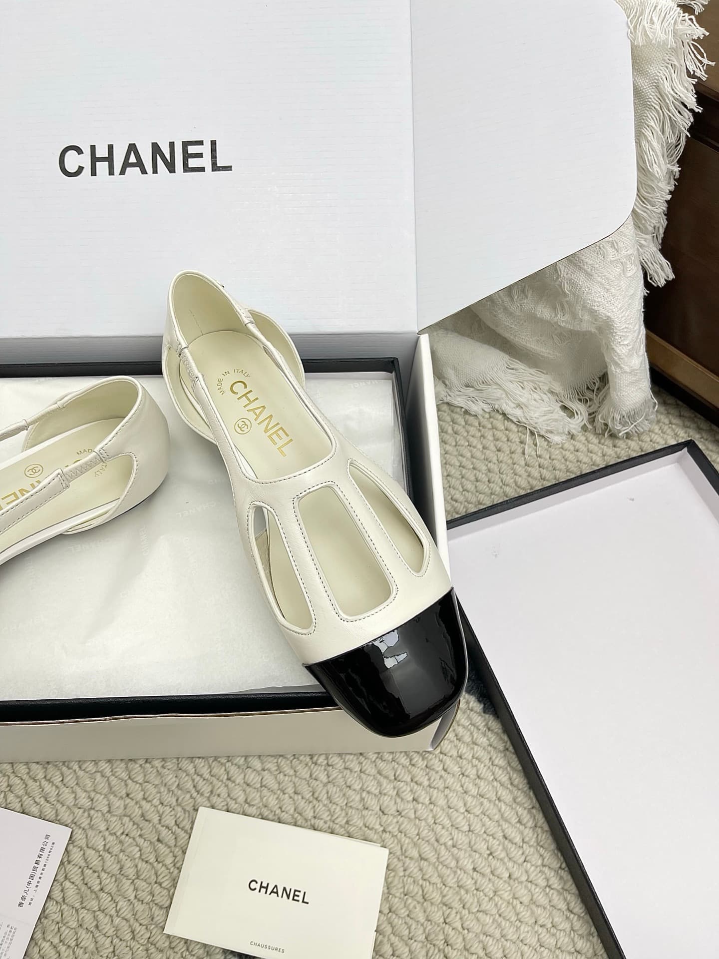 Chanel Slingback Flats Shoes Women