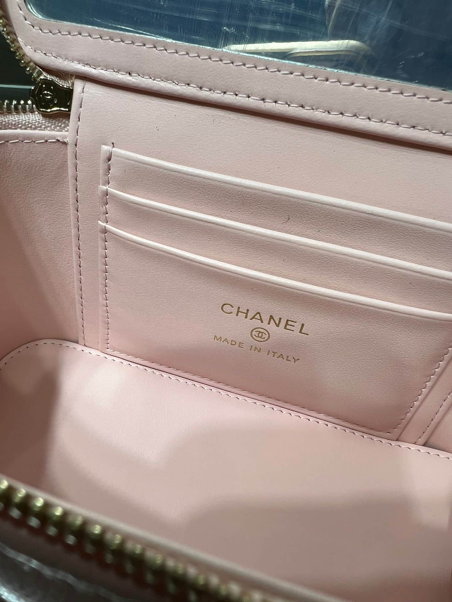 Chanel Classic Long Vanity with Chain Grained Calfskin & Gold-Tone Metal Pink AP1341 High