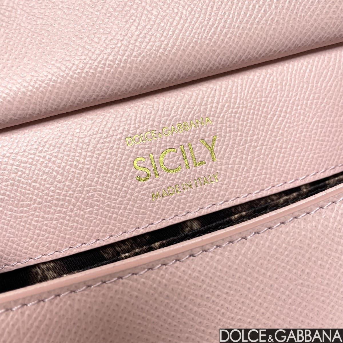 Dolce & Gabbana Miss Sicily top handle bag calfskin leather Light Pink High