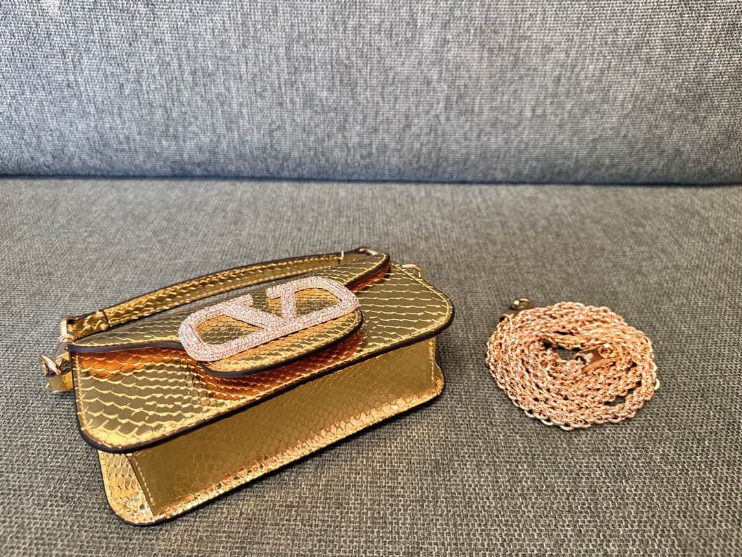 Valentino Garavani MINILOC mini shoulder bag 1133S Calfskin Gold High