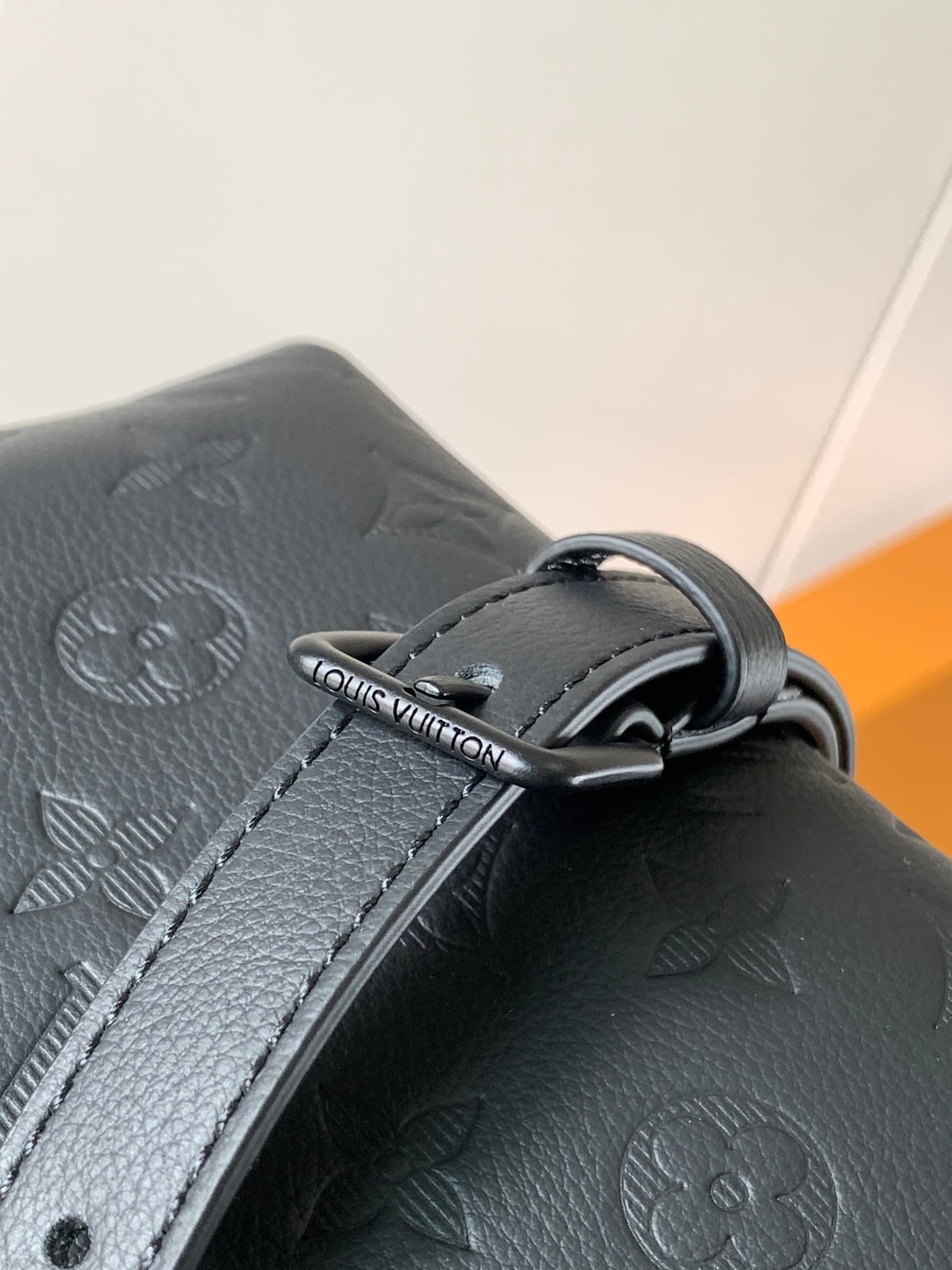 Louis Vuitton Pulse Wearable Wallet Black Monogram Shadow embossed cowhide leather M12636 High