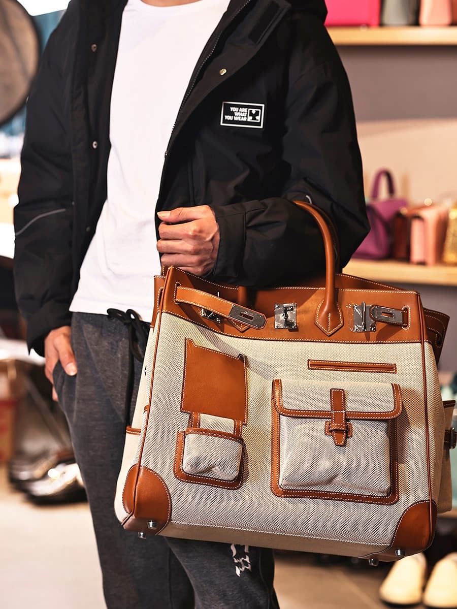 Hermes Birkin Cargo bag 40 Canvas & Swift Leather WAX High