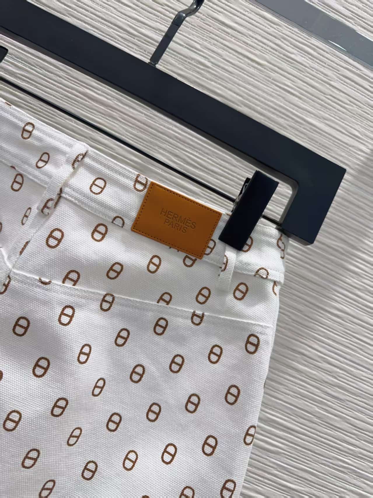 Hermès denim miniskirt in Chaine d'Ancre printed