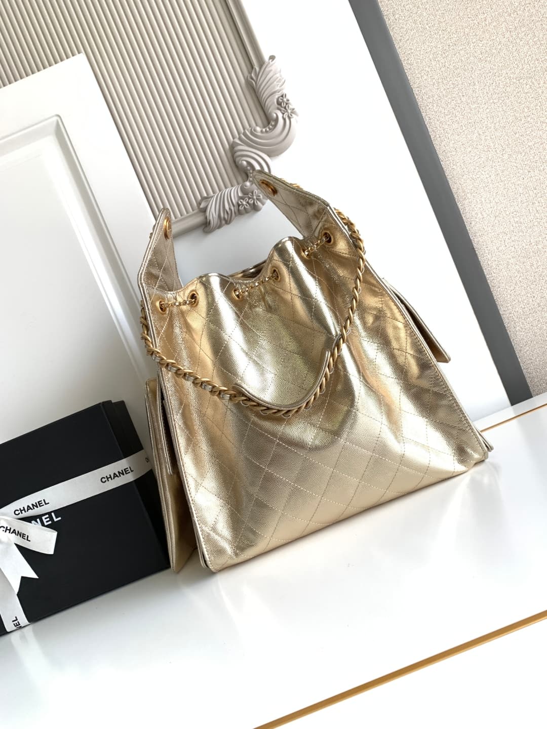 Chanel 25 Medium Hobo Medium handbag AS5311 Grained Calfskin & Gold-tone Metal Gold A