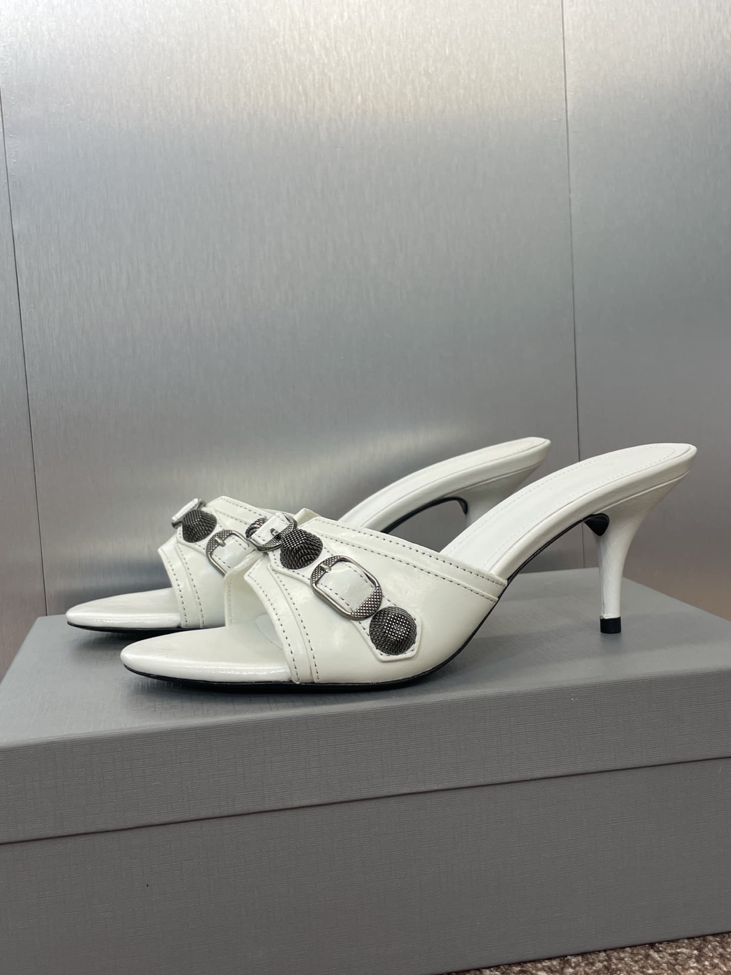 Balenciaga Cagole High Heel Mule Sandal Shoes Women