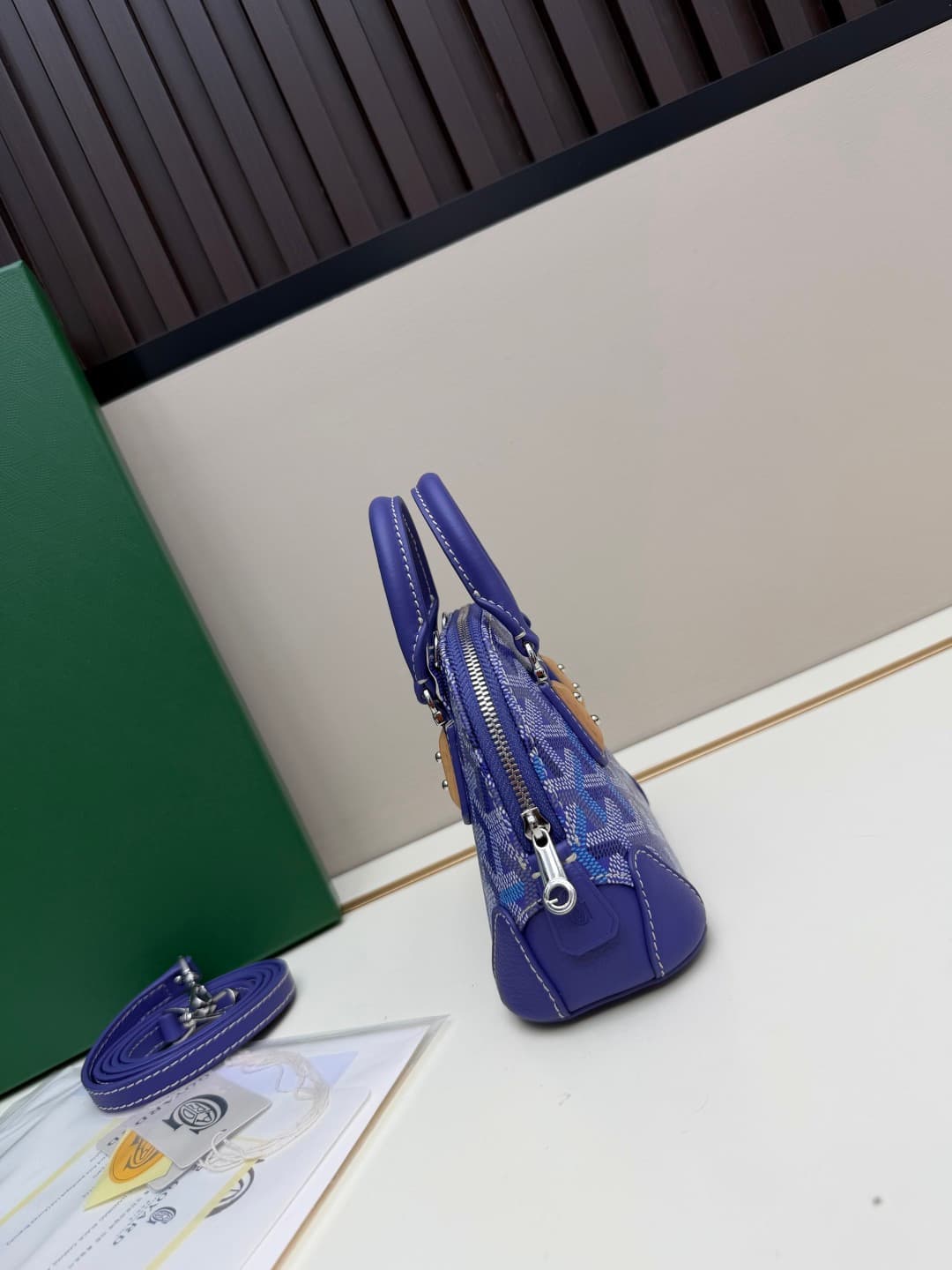 Goyard Vendôme Nano bag in Goyardine coated canvas Blue High