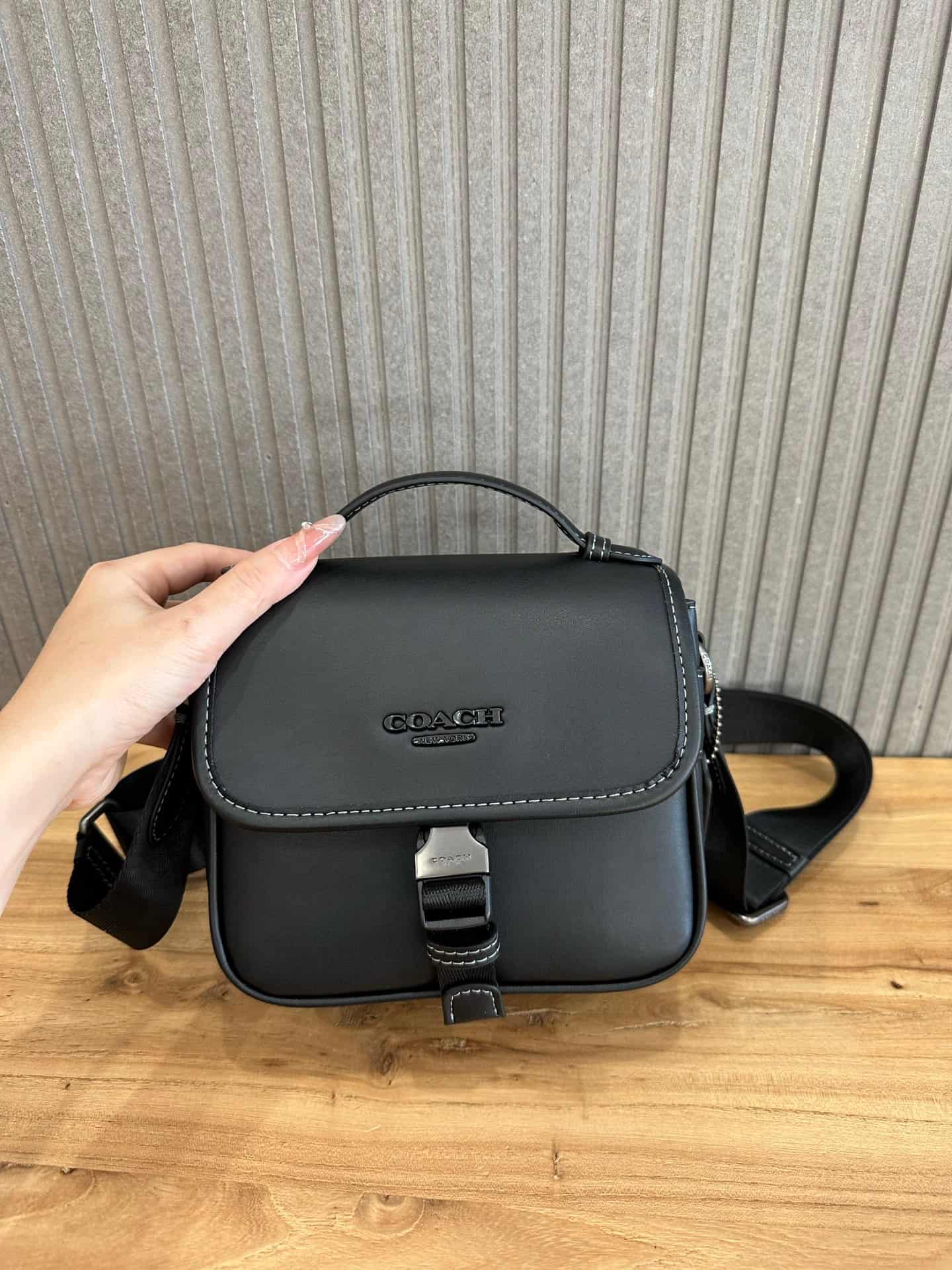 Coach Racer Crossbody Bag Black Leather High