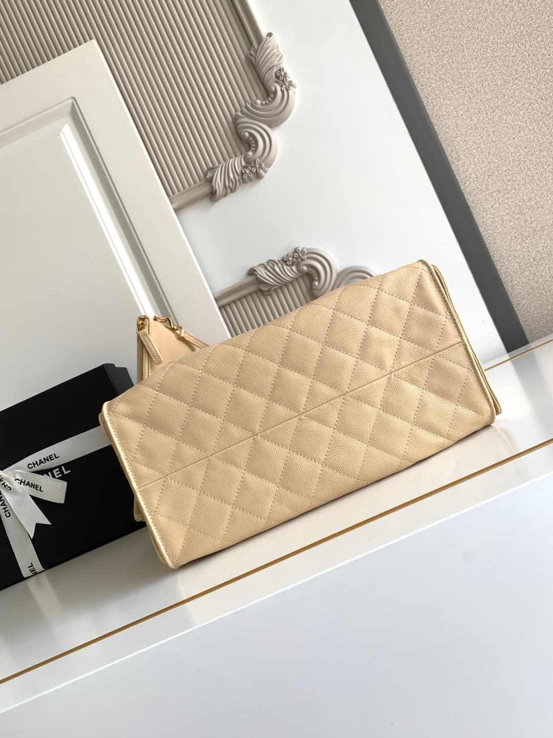 Chanel 25 Medium Hobo Medium handbag AS5311 Grained Calfskin & Gold-tone Metal Beige A