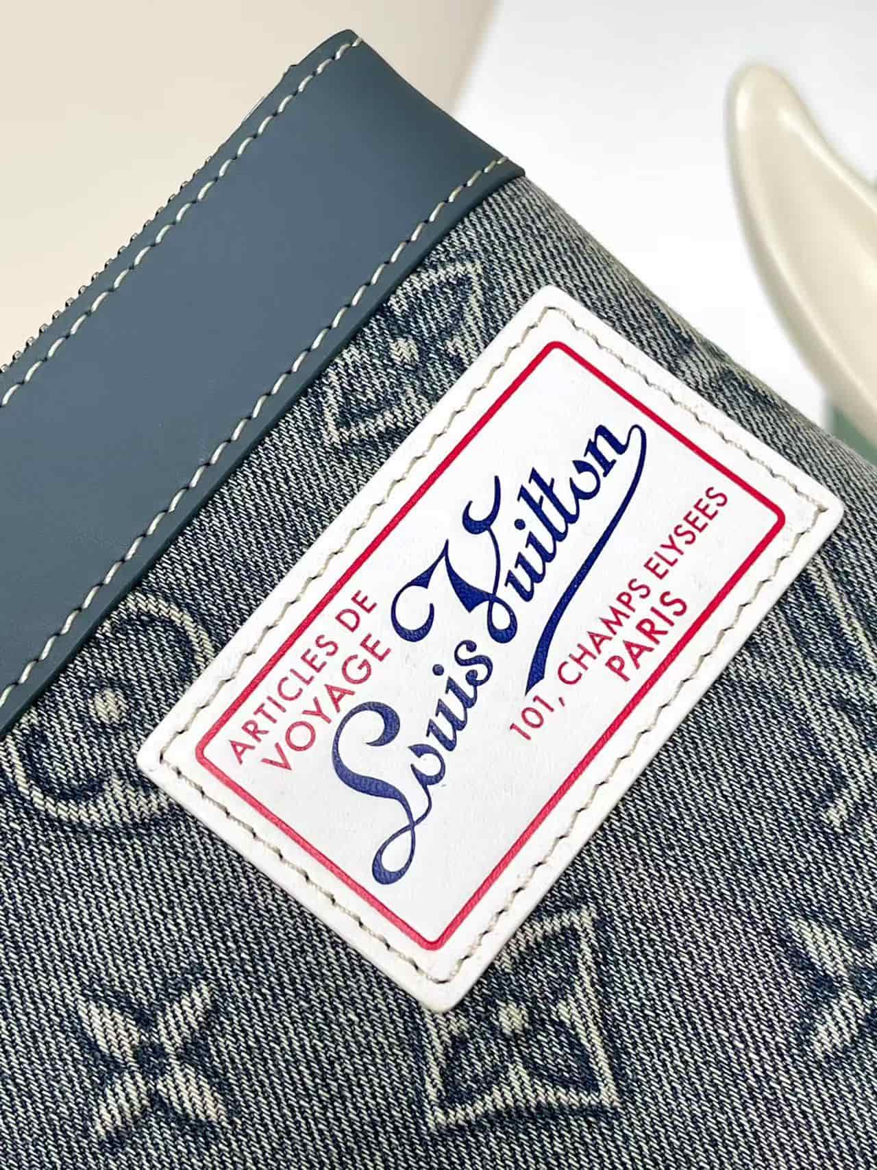 Louis Vuitton Pochette To Go Blue Monogram Washed Denim High