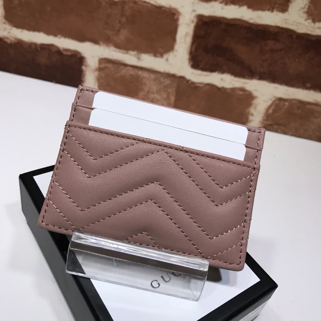 Gucci GG Marmont card case Pink 443127 High