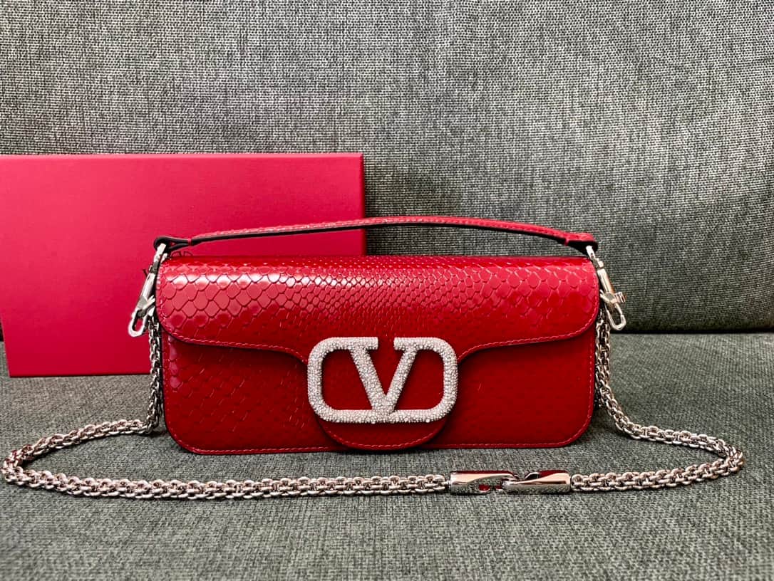 Valentino Garavani MINILOC small shoulder bag 1133L Calfskin Red High