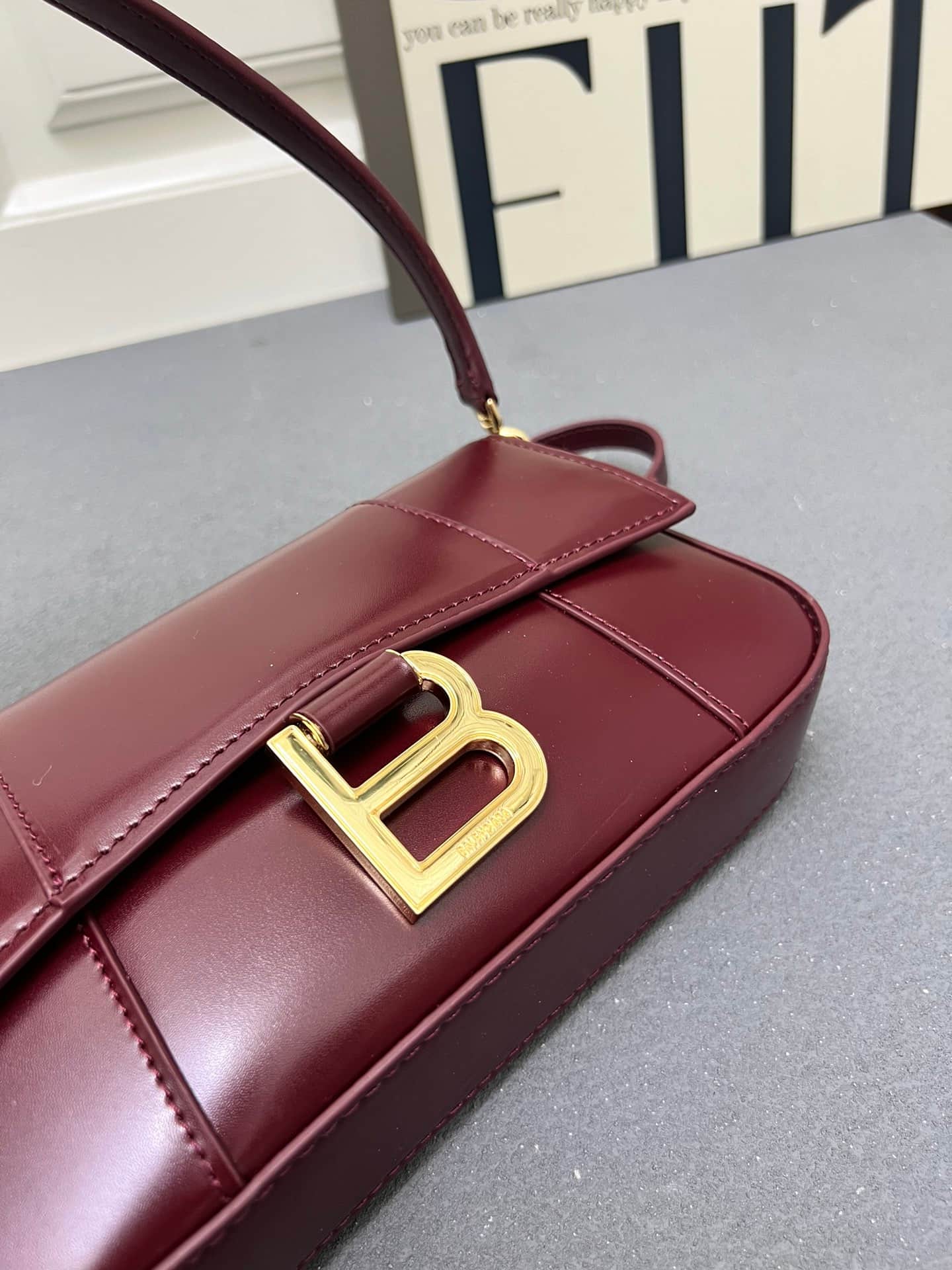 Balenciaga Hourglass sling bag Claret High
