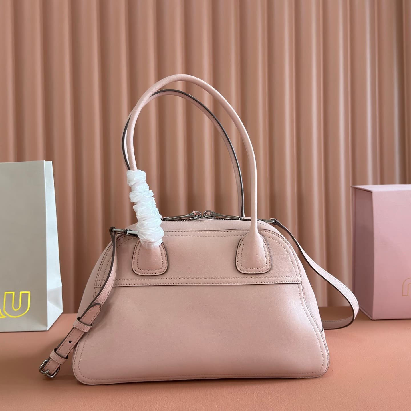 Miu Miu Vivant nappa leather bag Power Pink 5bb199 TOP
