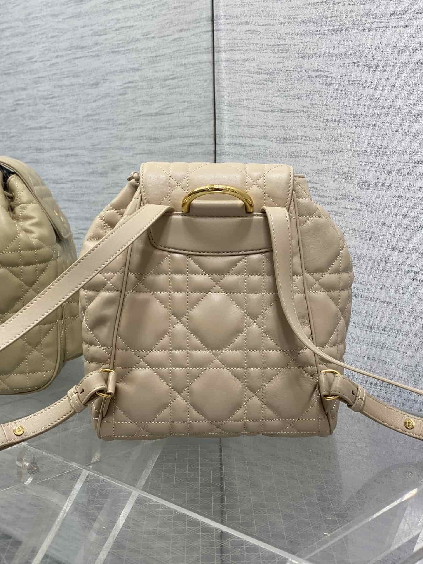 Dior CARO BACKPACK MEDIUM Macrocannage Lambskin High
