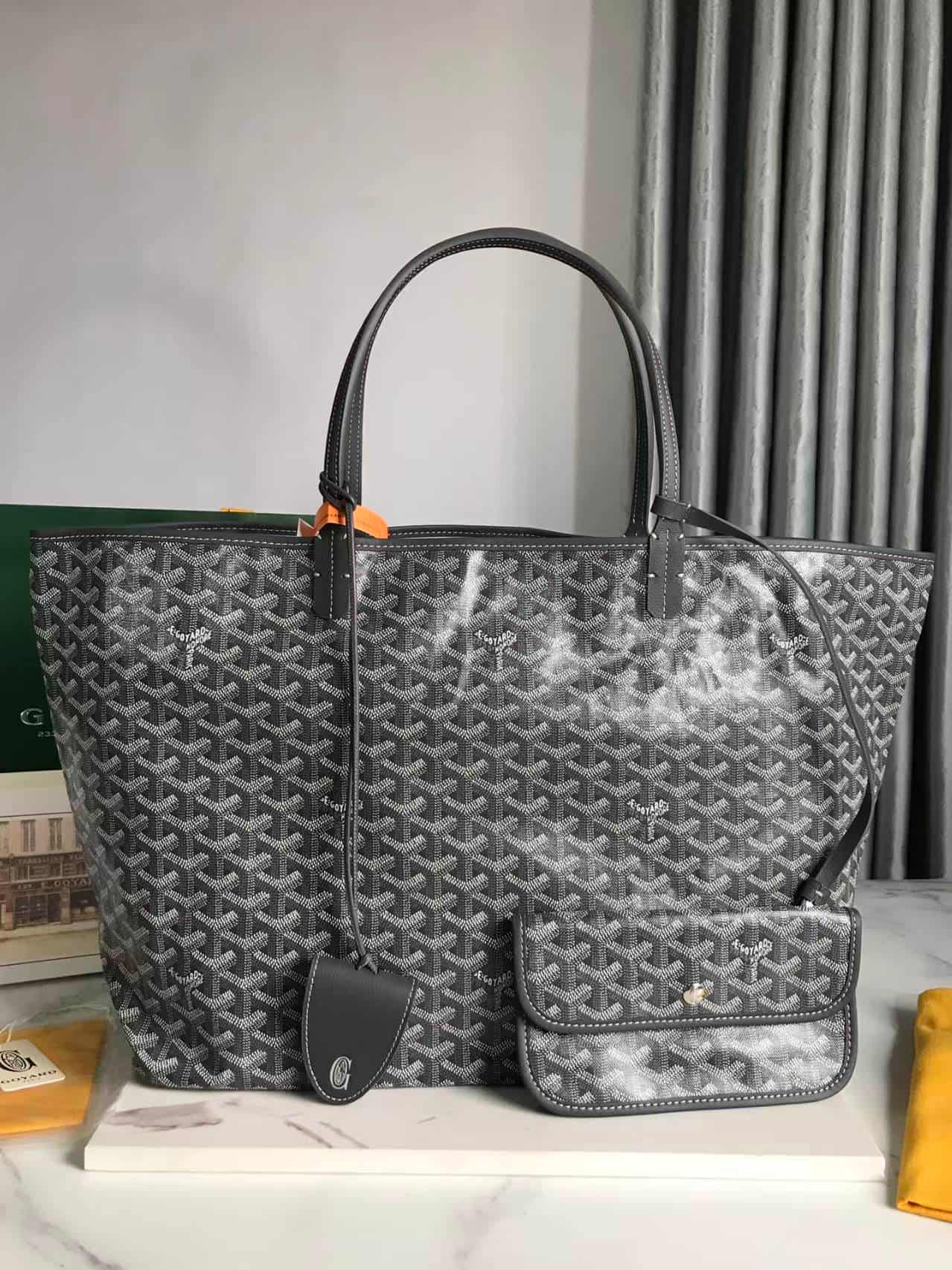 Saint Louis GM Bag Goyardine Canvas & Chevroches Calfskin High