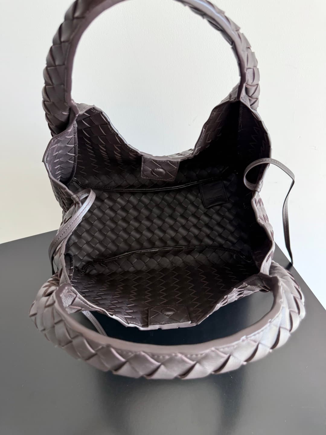 Bottega Veneta Medium Campana shoulder bag in Intrecciato leather Brown TOP