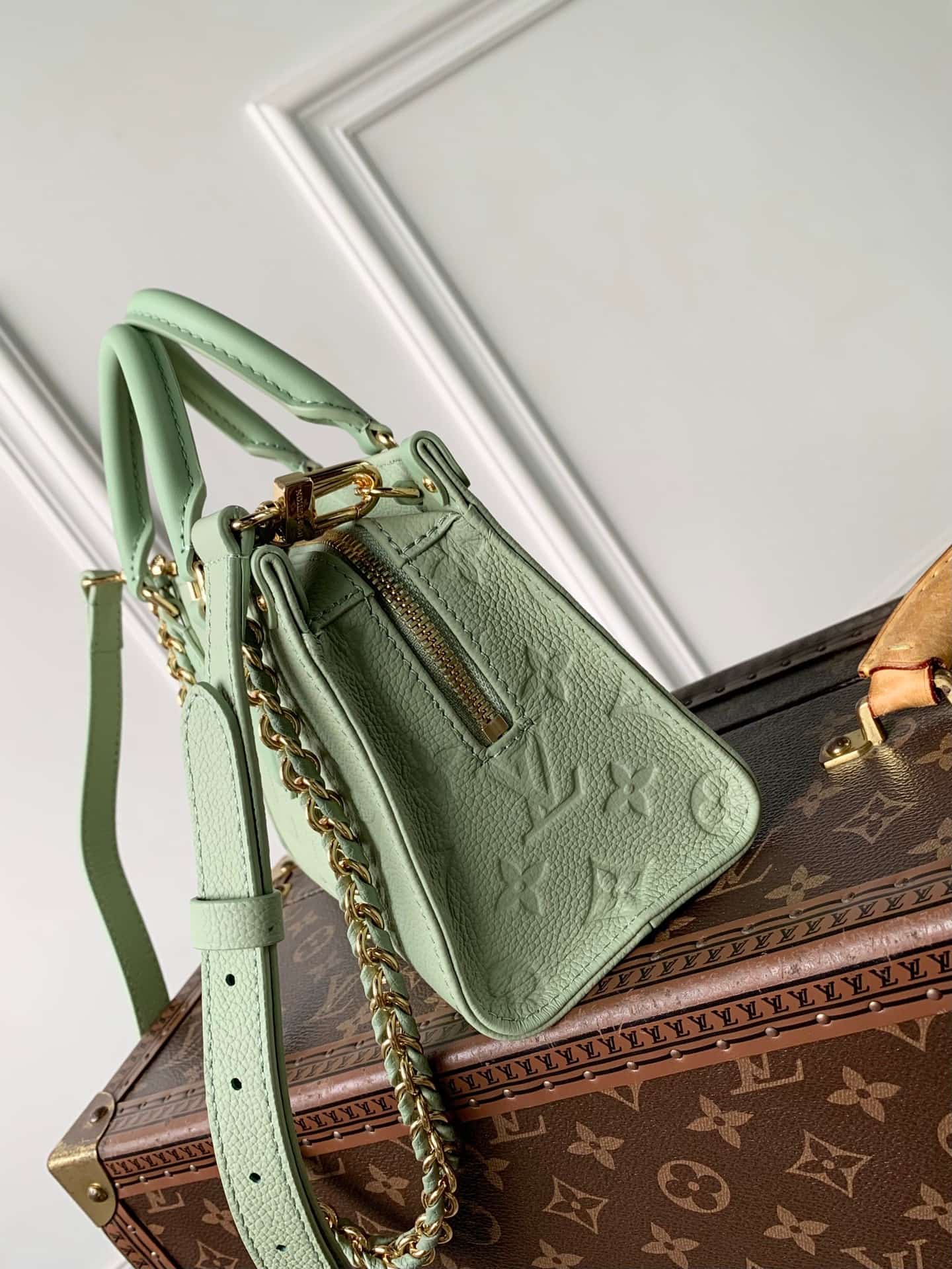 Louis Vuitton OnTheGo East-West Minty Embossed cowhide leather M2A337 High