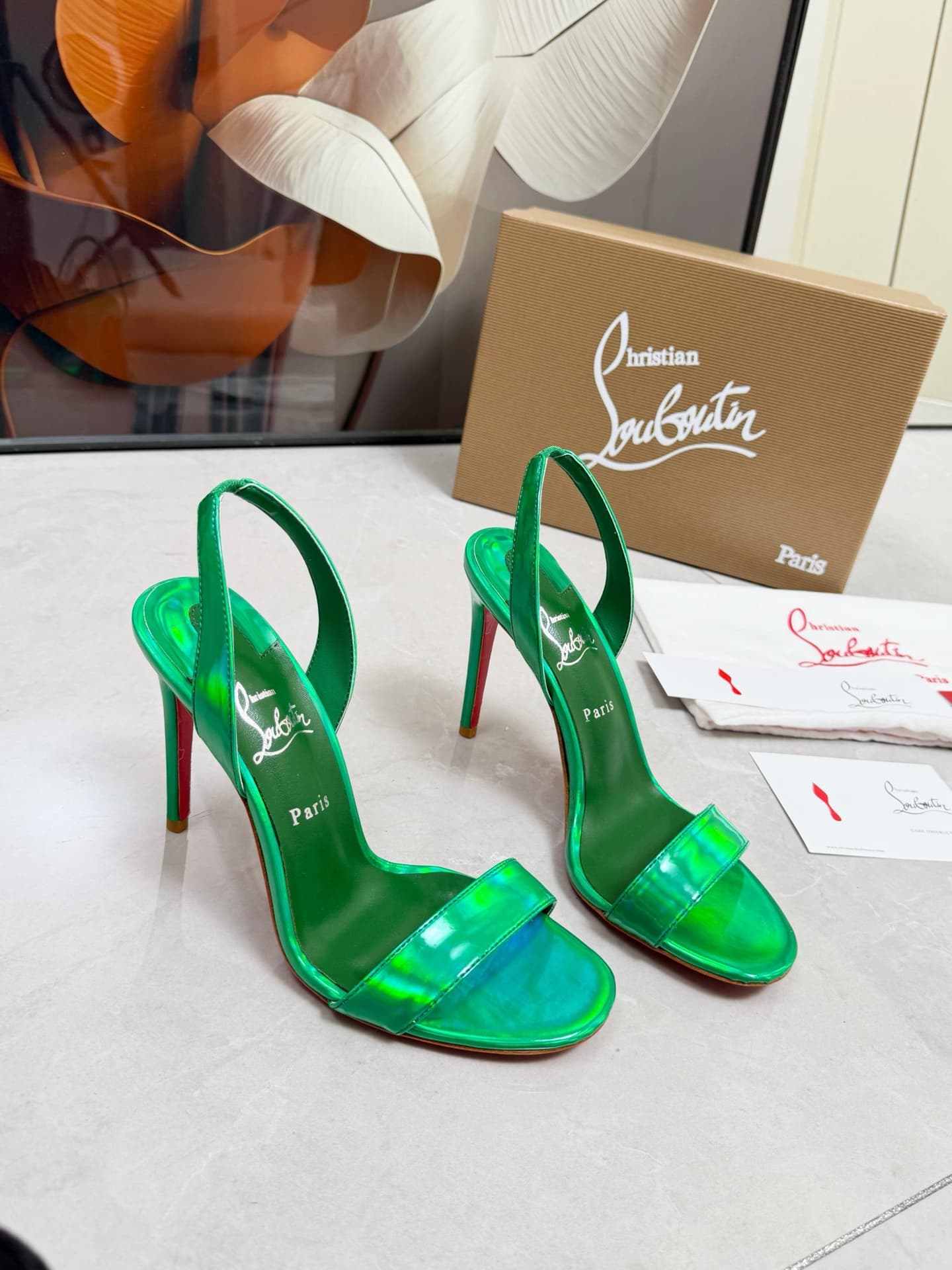 Christian Louboutin Loubigirl patent leather sandals