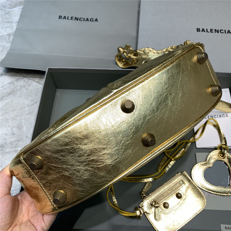 WOMEN'S LE CAGOLE SMALL SHOULDER BAG IN Gold High