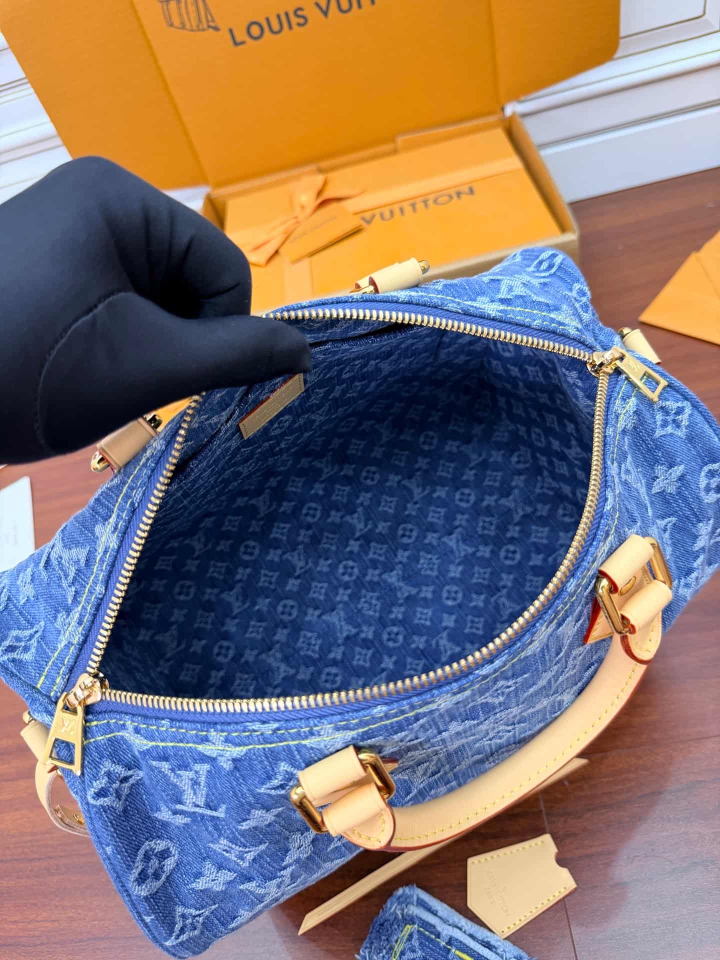 Louis Vuitton Speedy Soft 30 Blue Denim M14430 TOP
