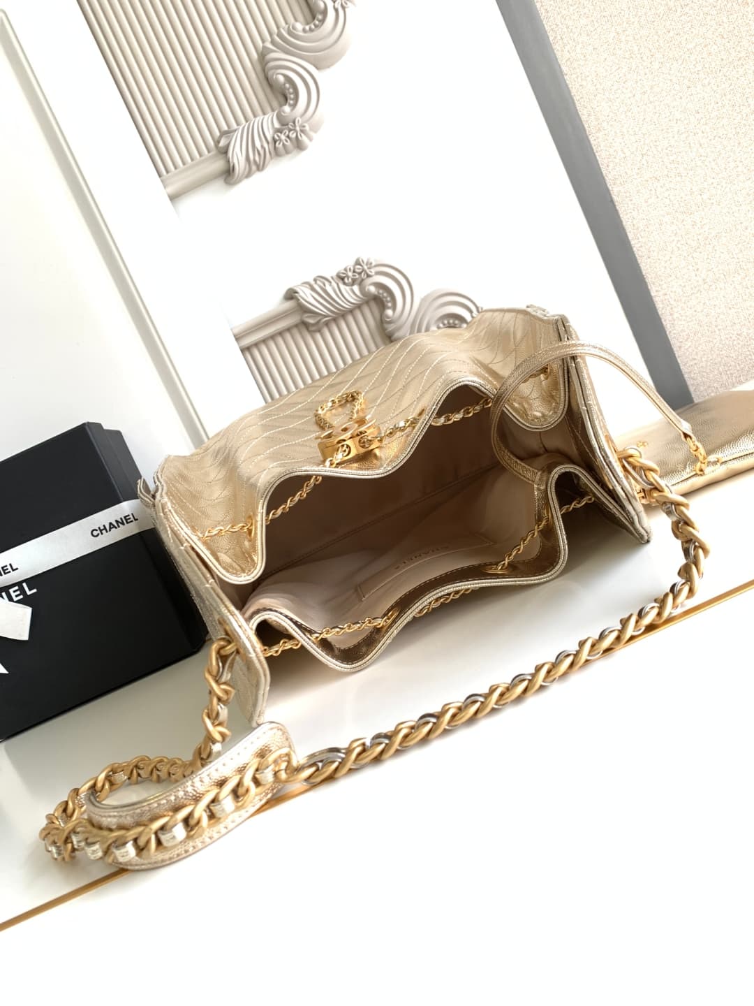 Chanel 25 Medium Hobo Medium handbag AS5311 Grained Calfskin & Gold-tone Metal Gold A