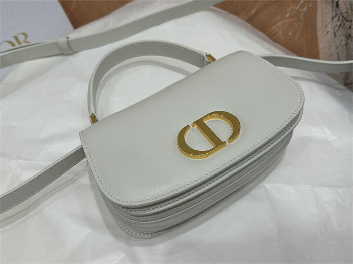 30 Montaigne Avenue Top Handle Bag Small Calfskin Latte High