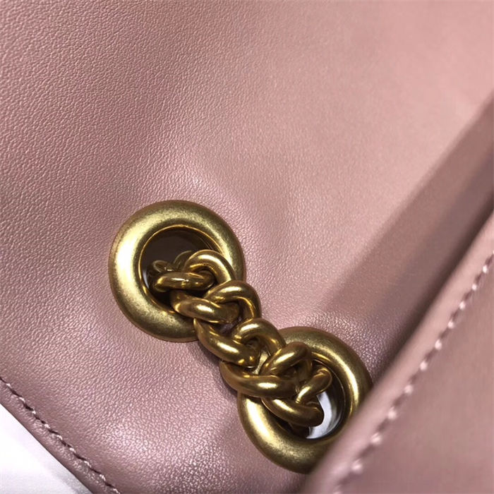 GG Marmont small matelassé shoulder bag 443497 Dusty Pink High